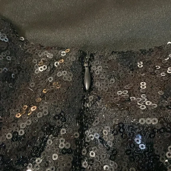 Sequins black cross back straps Dress Size L NWOT - Picture 10 of 11